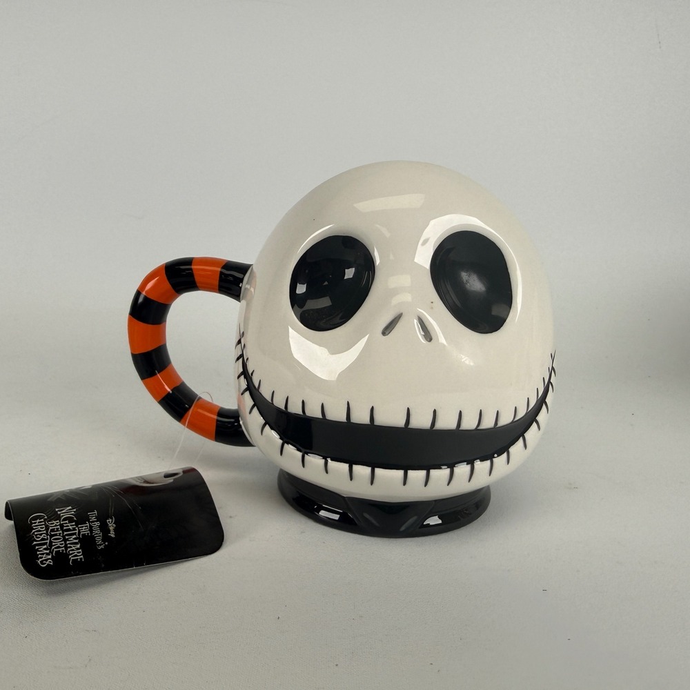 Disney Nightmare Before Christmas Jack Skellington 3D Mug Bioworld Orange Black
